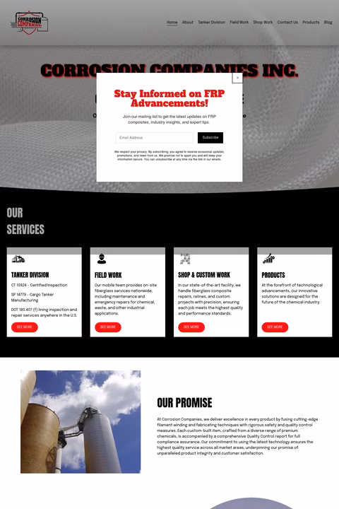 Corrosion-Companies Homepage 1440px