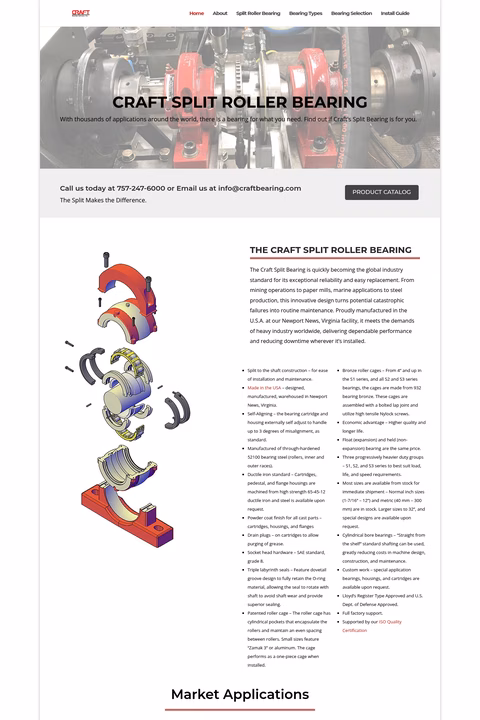 Craft-Bearing-Company Homepage 1440px