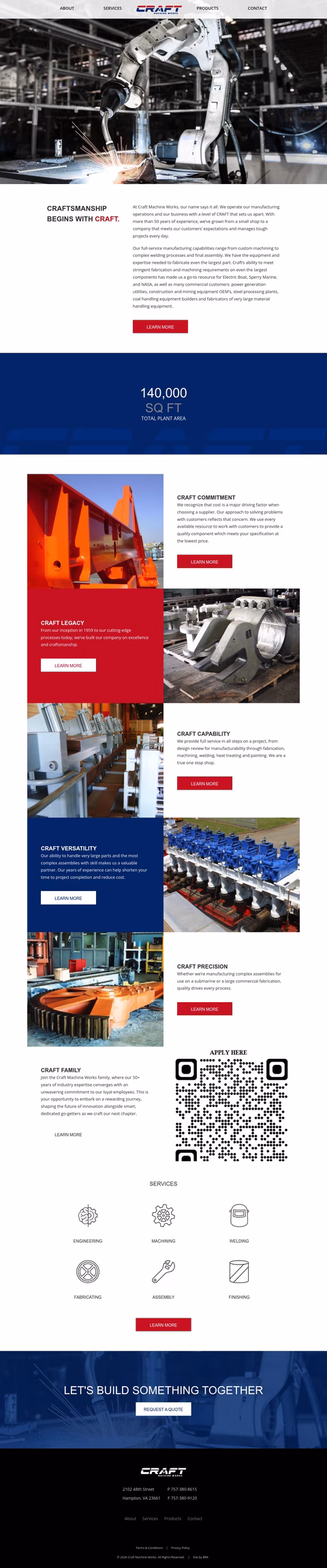 Craft-Machine-Works Homepage 1440px