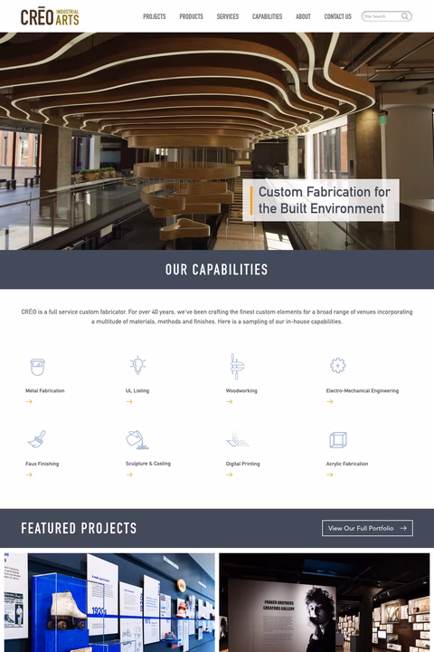 Creo-Industrial-Arts Homepage 1440px