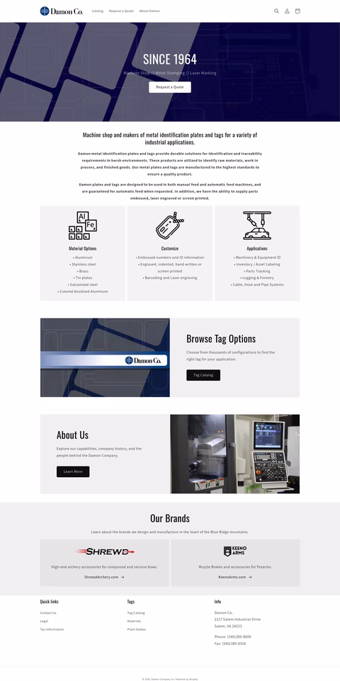 Damon-Company Homepage 1440px