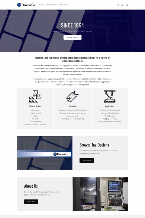 Damon-Company Homepage 1440px