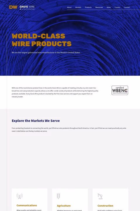 Davis-Wire Homepage 1440px
