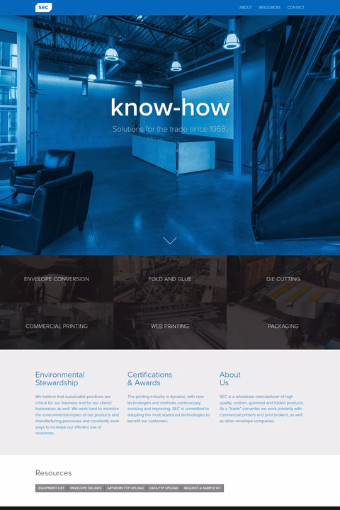 Seattle-Envelope-Company Homepage 1440px