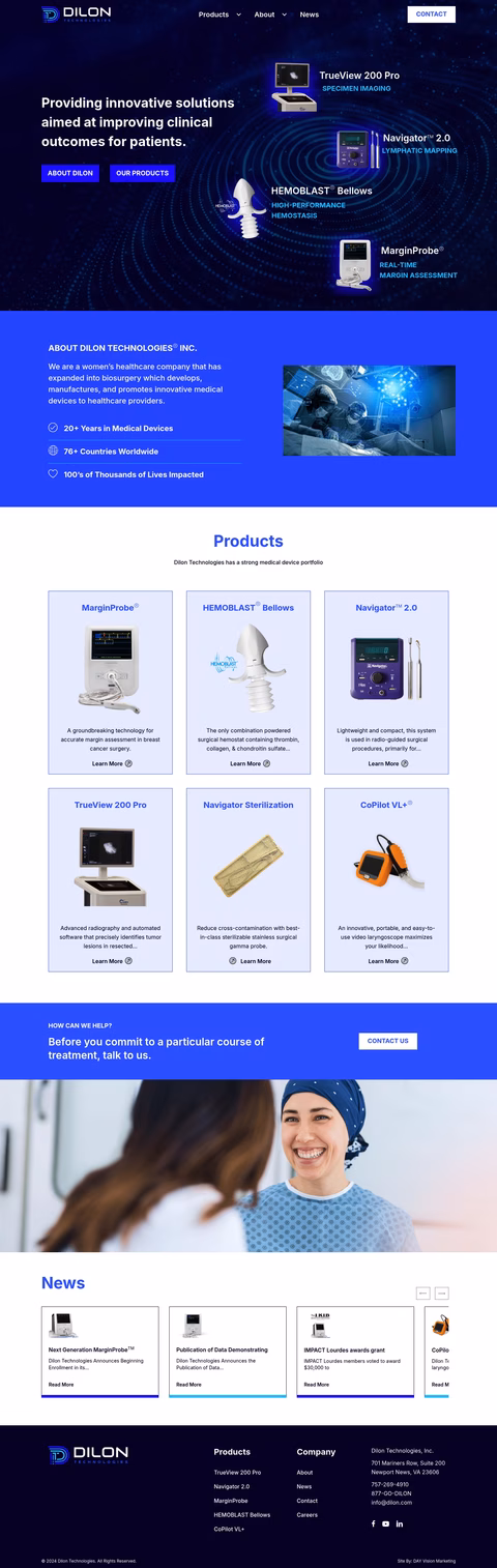 Dilon-Technologies Homepage 1440px