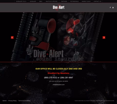 Dive-Alert Homepage 1440px