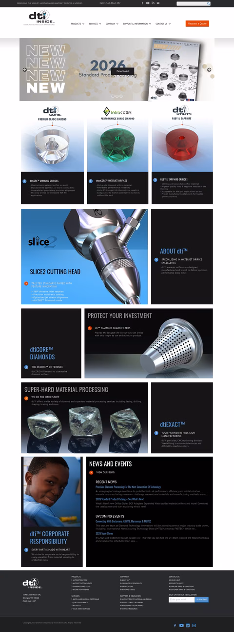 Diamond-Technology-Innovations Homepage 1440px