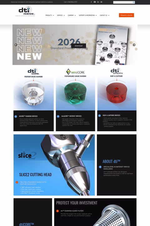 Diamond-Technology-Innovations Homepage 1440px
