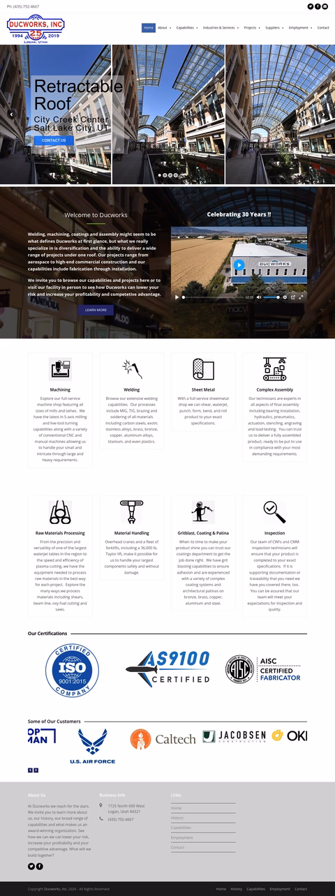 Ducworks Homepage 1440px