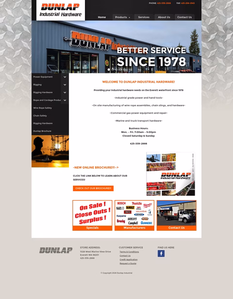 Dunlap-Industrial-Hardware Homepage 1440px