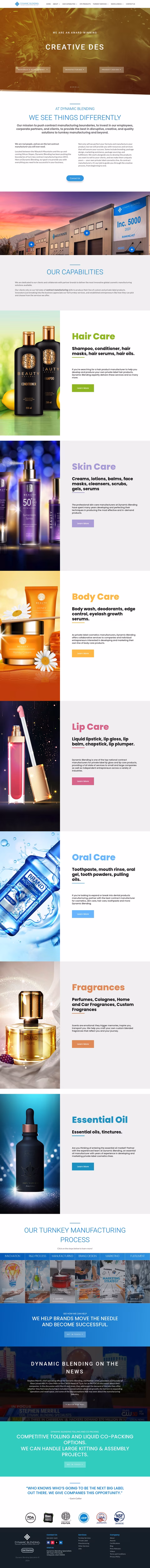 Dynamic-Blending-Specialists Homepage 1440px