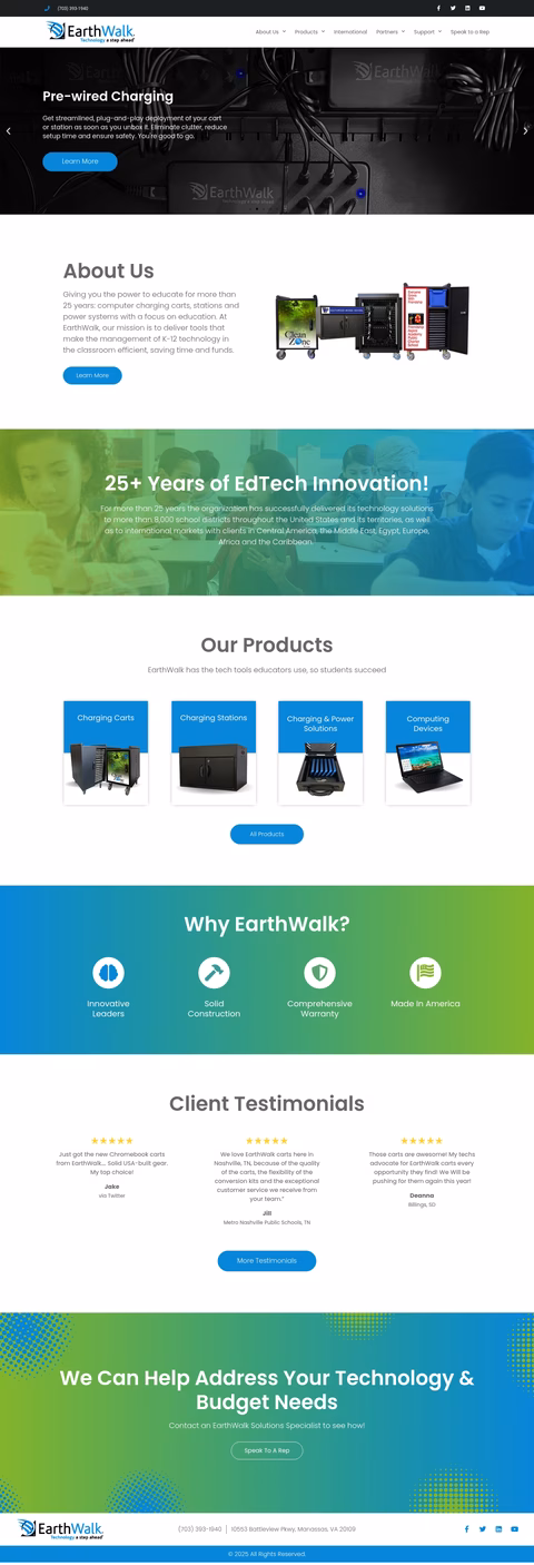 Earthwalk-Communications Homepage 1440px