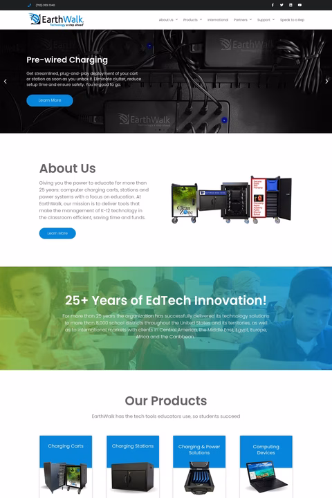 Earthwalk-Communications Homepage 1440px