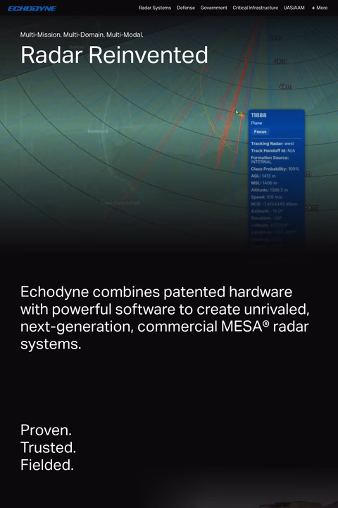 Echodyne Homepage 1440px