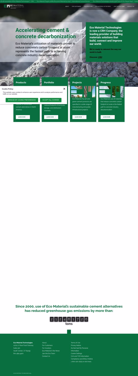 Eco-Material-Technologies Homepage 1440px
