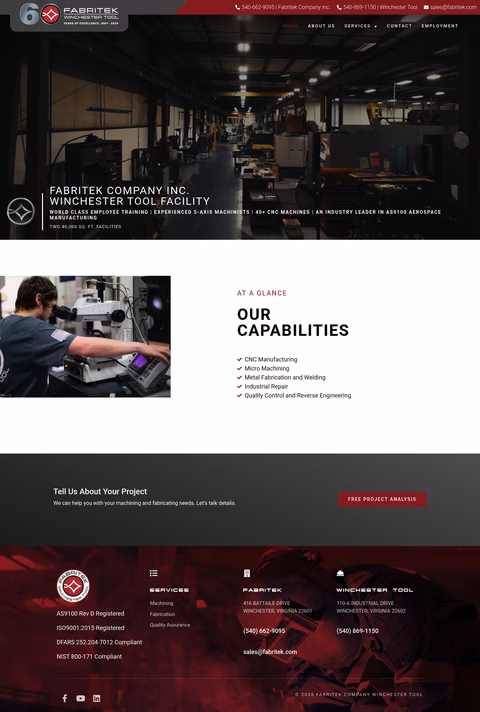 Fabritek Homepage 1440px