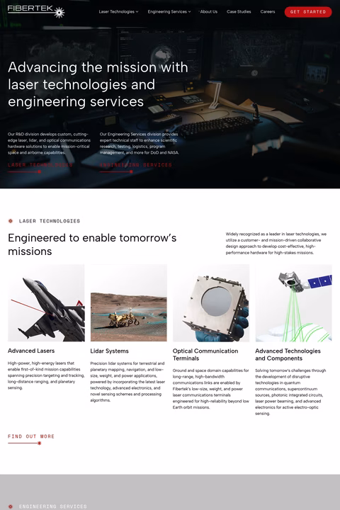 Fibertek Homepage 1440px