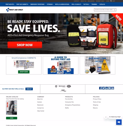 First-Aid-Only Homepage 1440px