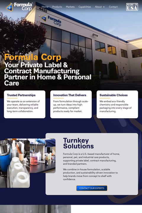 Formula-Corp Homepage 1440px