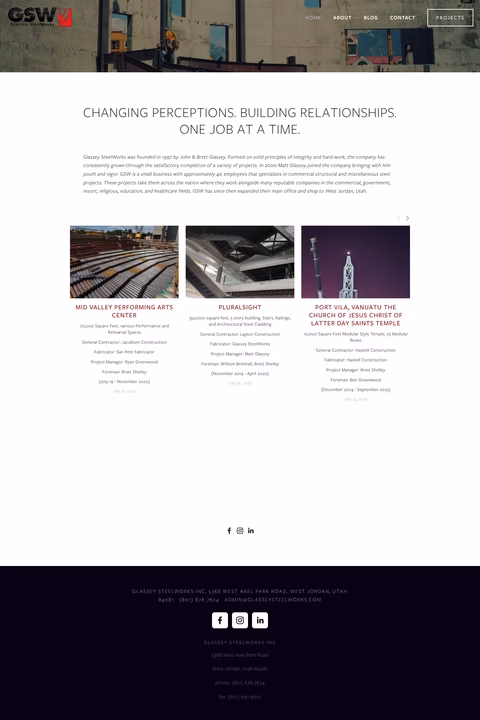Glassey-Steelworks Homepage 1440px