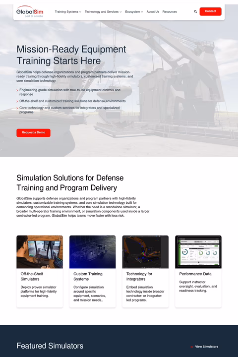 Globalsim Homepage 1440px