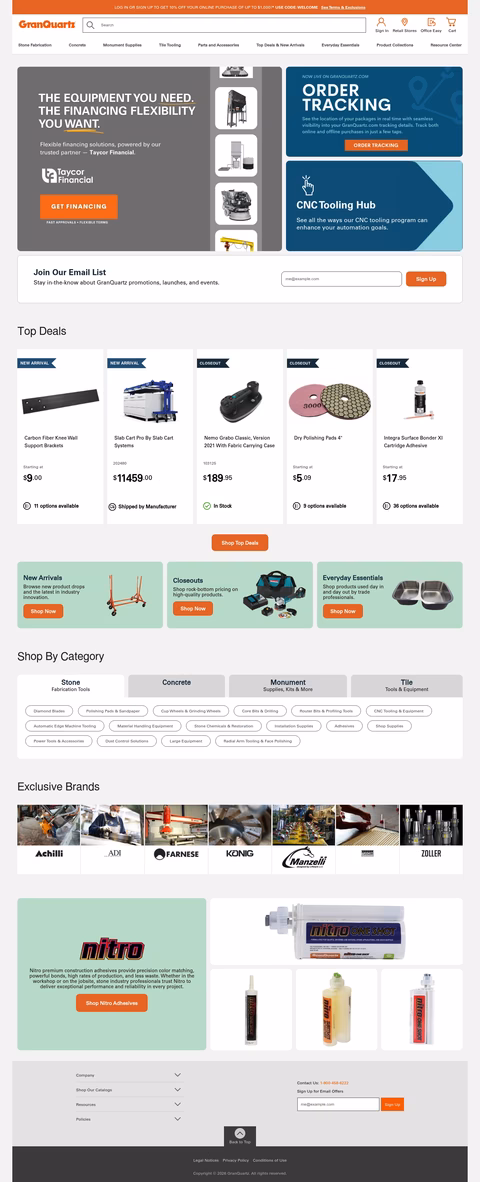 Granquartz Homepage 1440px