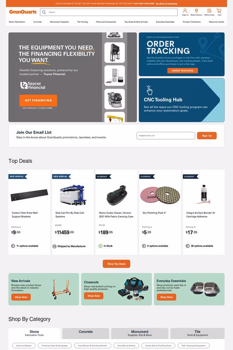 Granquartz Homepage 1440px