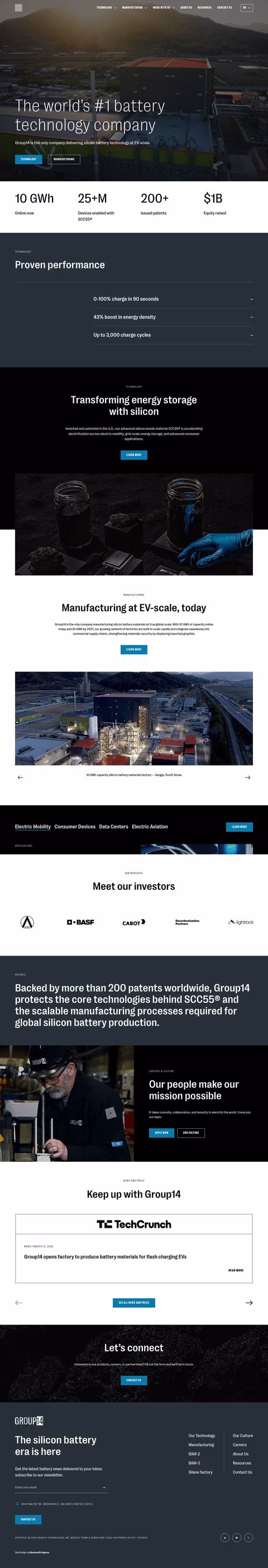 Group14-Technologies Homepage 1440px