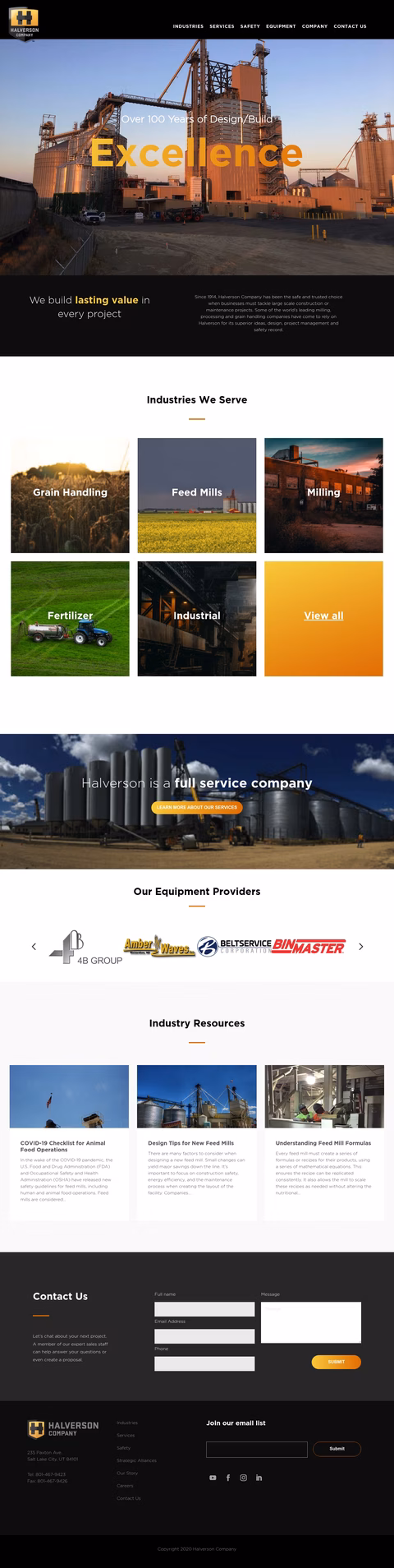 Halverson-Company Homepage 1440px