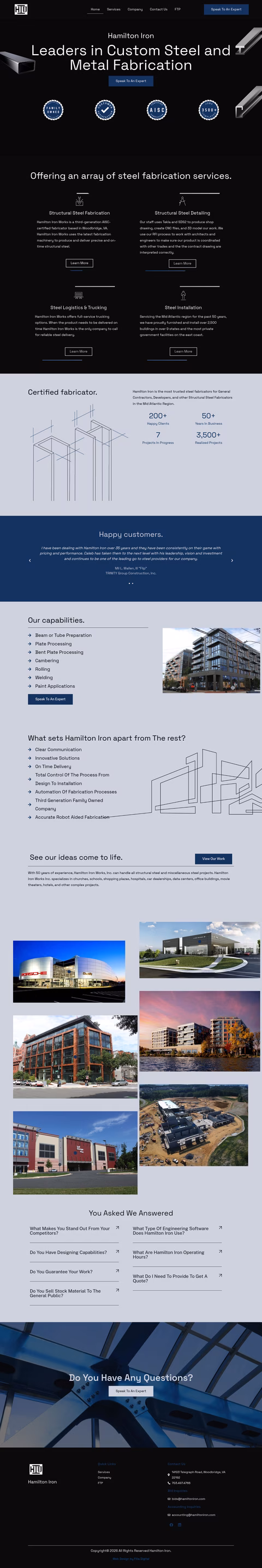 Hamilton-Iron-Works Homepage 1440px