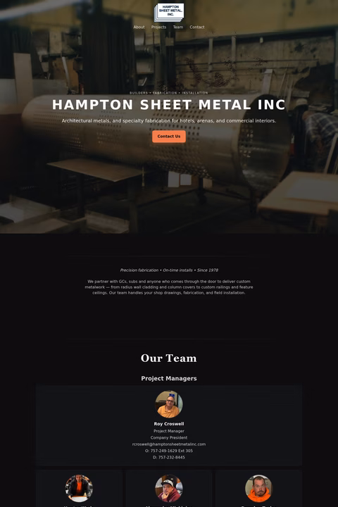 Hampton-Sheet-Metal Homepage 1440px