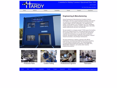 Hardy-Engineering-Manufacturing Homepage 1440px