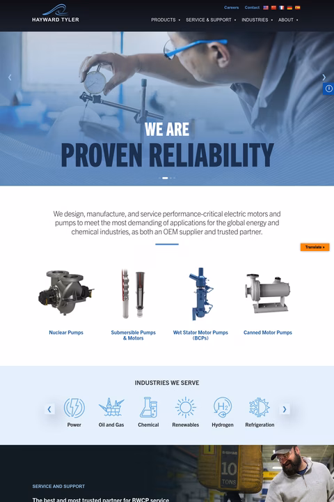 Hayward-Tyler Homepage 1440px