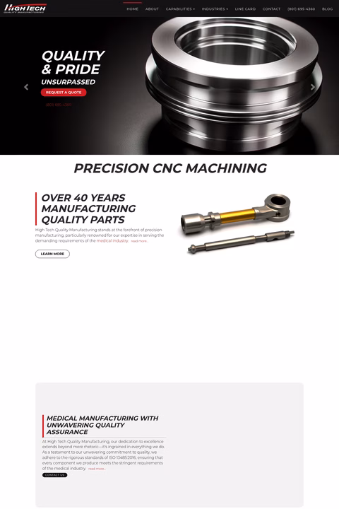 High-Tech-Quality-Manufacturing Homepage 1440px