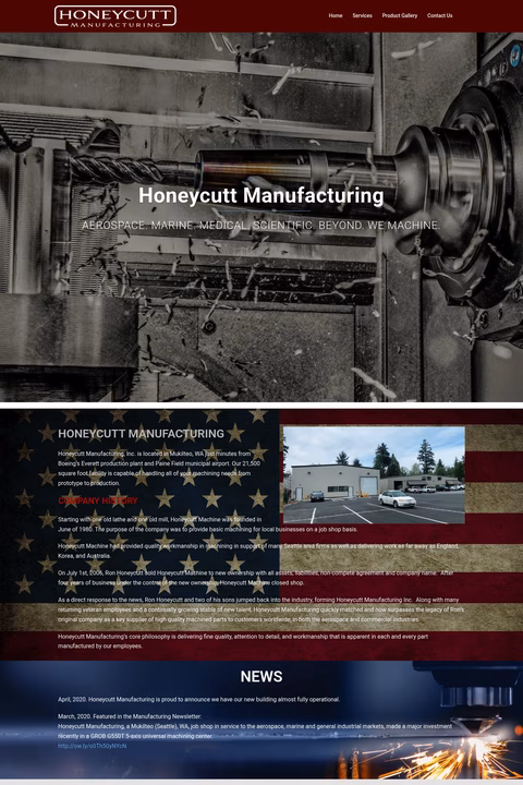 Honeycutt-Manufacturing Homepage 1440px