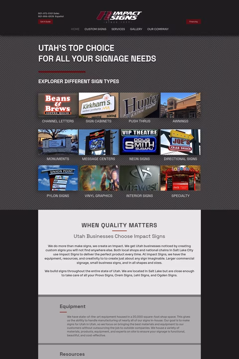 Impact-Signs Homepage 1440px