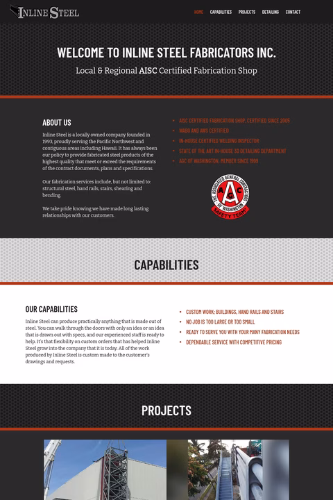 Inline-Steel-Fabricators Homepage 1440px