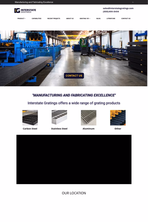 Interstate-Gratings Homepage 1440px