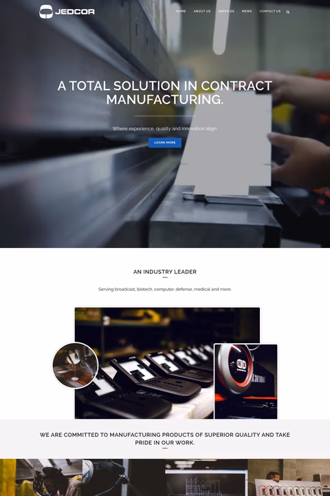 Jedcor-Development-Fabrication Homepage 1440px