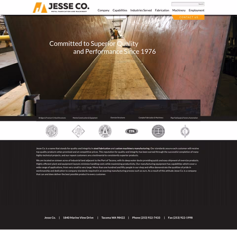Jesse-Company Homepage 1440px