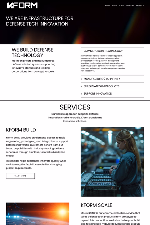 Kform Homepage 1440px