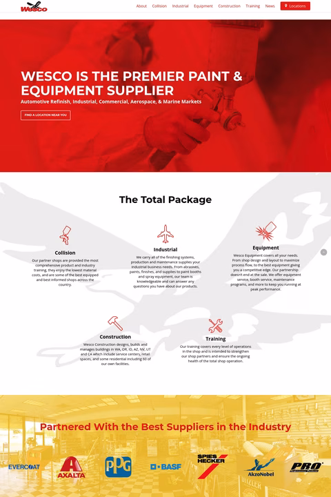 Wesco-Paint-Equipment Homepage 1440px