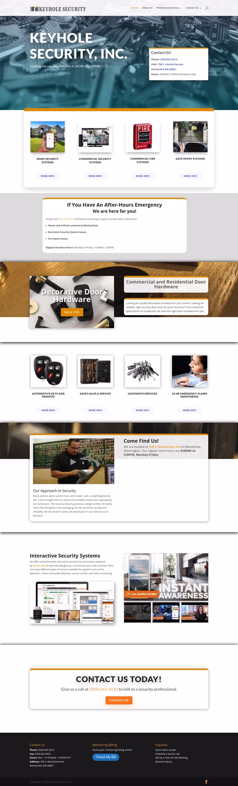 Keyhole-Security Homepage 1440px