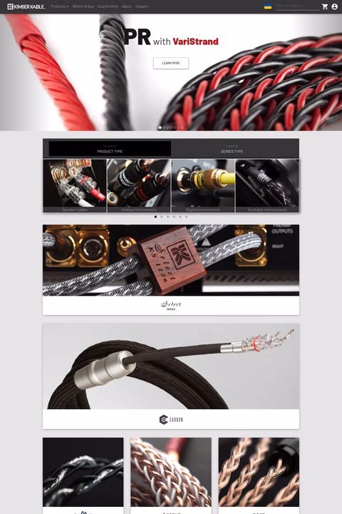 Kimber-Kable Homepage 1440px