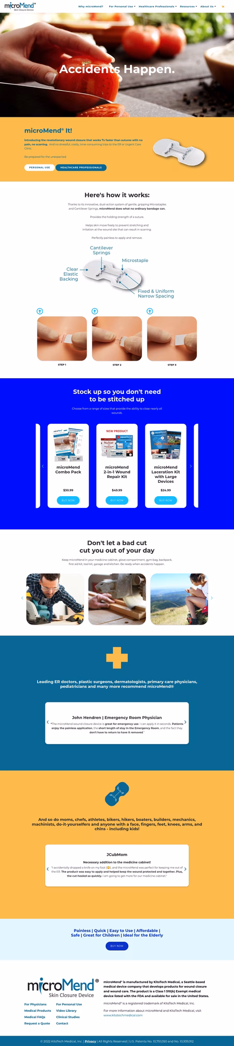 Micromend-By-Kitotech-Medical Homepage 1440px