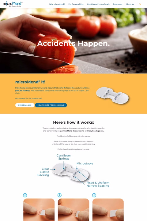 Micromend-By-Kitotech-Medical Homepage 1440px