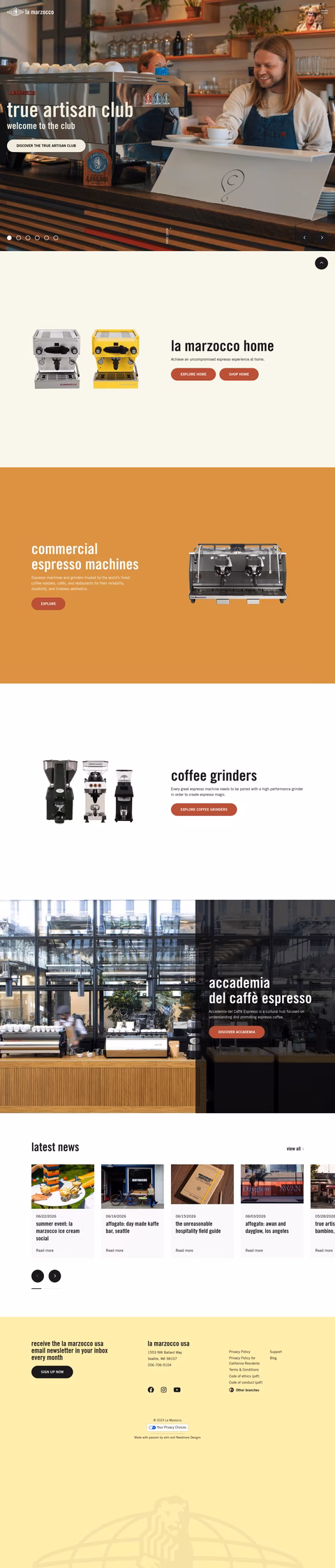 La-Marzocco-Usa Homepage 1440px