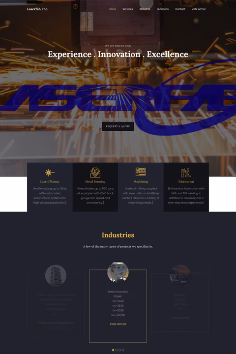 Laserfab-Inc Homepage 1440px
