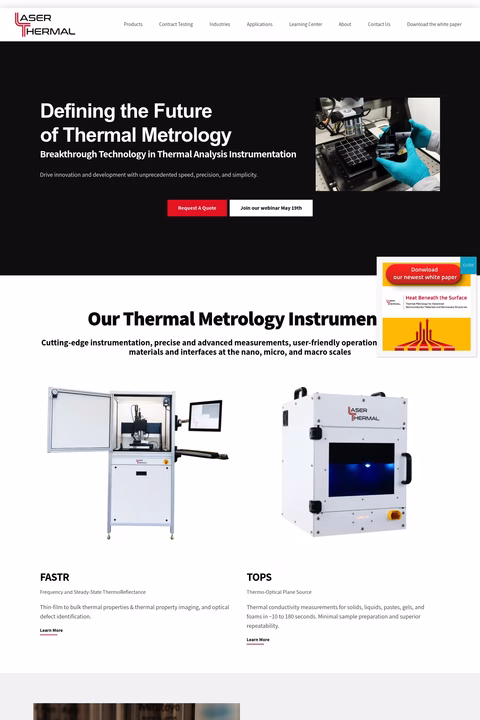 Laser-Thermal Homepage 1440px