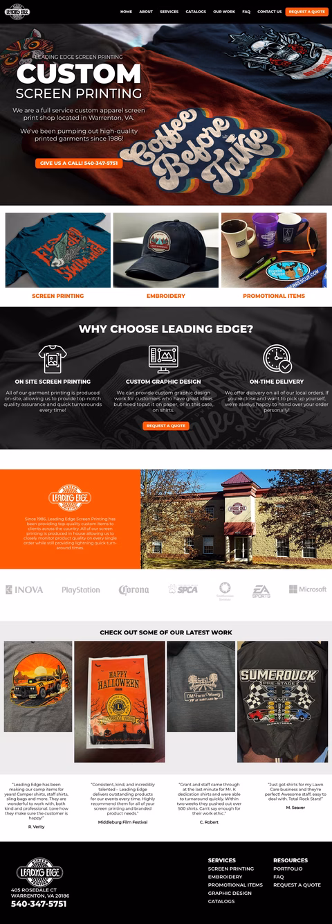 Leading-Edge-Screen-Printing Homepage 1440px